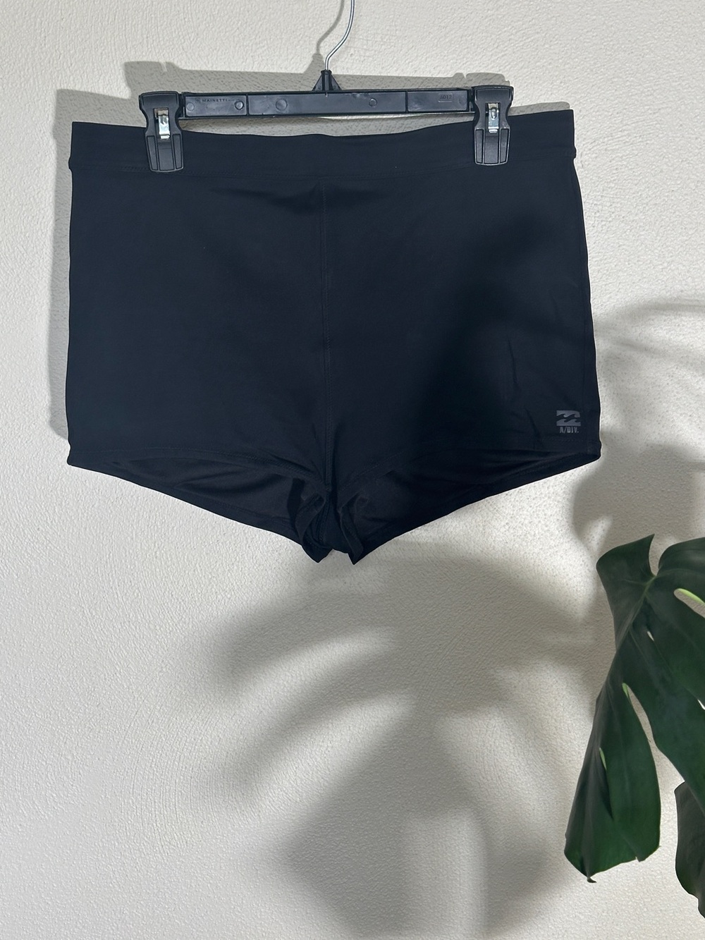 Billabong Black High-Waist Swim Boyshorts